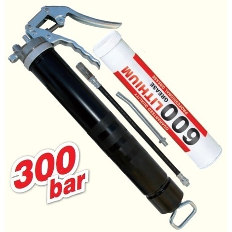 KIT PISTOLA MANUALE PER GRASSO 300BAR + CARTUCCIA 550GR