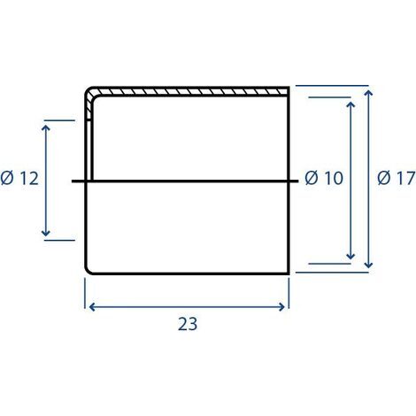 BOCCOLA ALLUMINIO 6 X 13 PZ.10