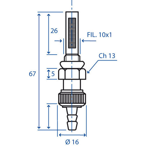 RUBINETTO SERBATOIO BENZINA 10X1