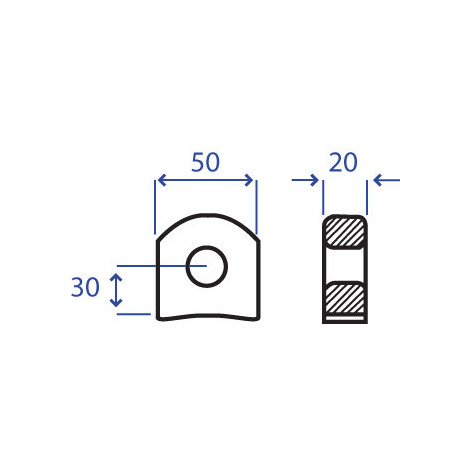 COPPIA 5+5 SUPP. MAZZA FORO 18,5 SP.20