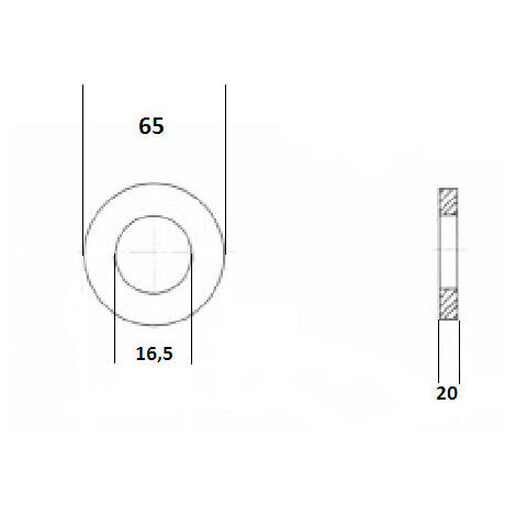RONDELLA 21 DENTI H.20 D.INT.16,5 EST.65