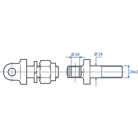 PERNO AD OCCHIO M24X2 L=65 PZ.5