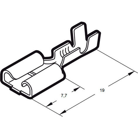 FASTON FEMM. LINGUETTA PZ.100