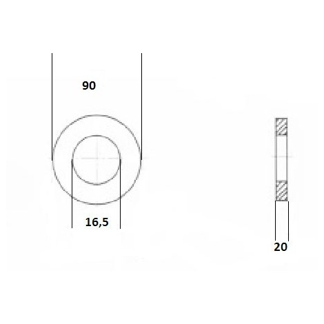 RONDELLA 35 DENTI H.20 D.INT.16,5 EST.90