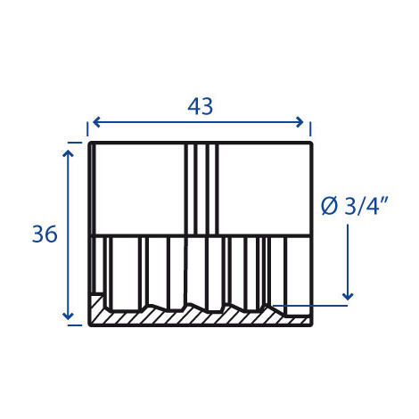 BOCCOLA 4SP/4SH EN 856 3/4