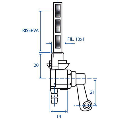 RUBINETTO SERBATOIO BENZINA 10X1