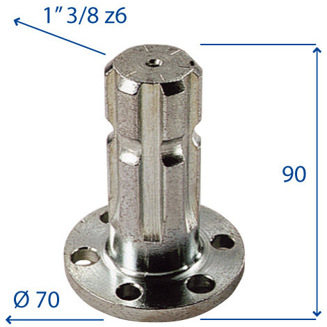 FLANGIA CON PERNO X POMPE 1