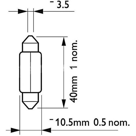 LAMPADA 12V 5 WATT 10,5X38 PZ.10