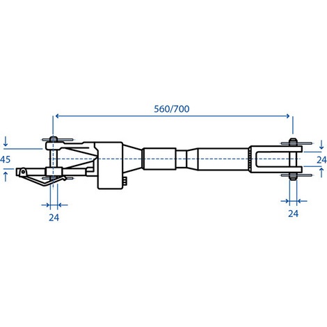BRACCIO SOLL.LAT. DX 560/700 >60HP