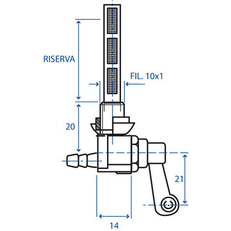 RUBINETTO SERBATOIO BENZINA 10X1