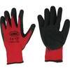 Guanto  lattice  rugoso  rosso - Maglia  pesante  sintetico  nero    9