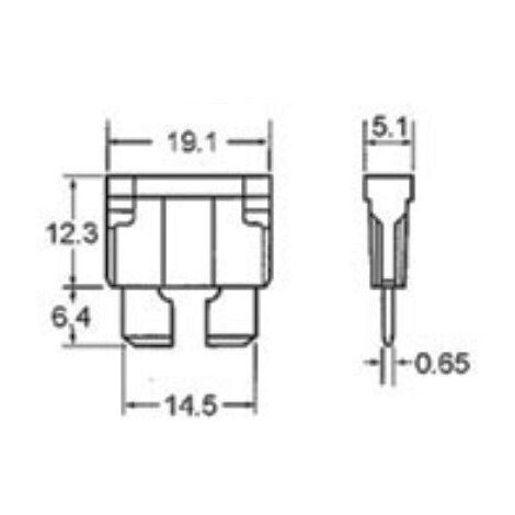 FUSIBILE A LAMELLA AH 7,5 PZ.50