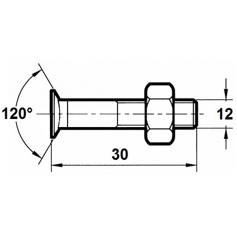 VITE X ARATRO TSPQST 12X30 PZ.50