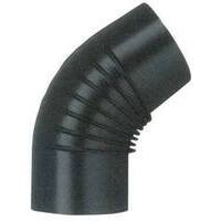 Gomito  legna  45�  classic  nero  opaco  save - Cm  15