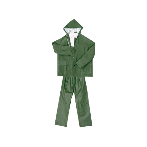 Tg xxxl verde completo antistrappo giacca con cappuccio e pantalone antipioggia