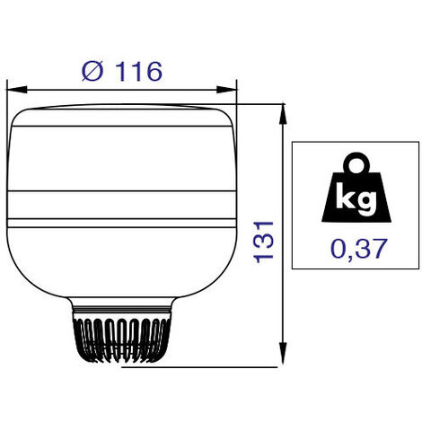 GIROFARO LED EVOLUX TUBOLARE FISSO 12/24