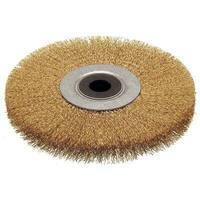 Spazzola  acciaio  circolare  +  foro  cebo - Mm  200x28  f.mm  20