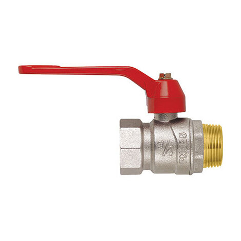 Valvola  sfera  normale  mf  leva  perfecta  fiv - Ottone  nichelato  1