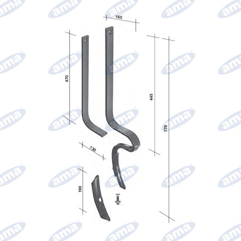 Molla rompitraccia 40x10 senza vomere