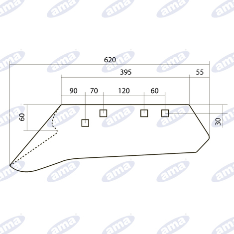 VOMERE ADATTABILE MORO 1362-3R-DCA SX