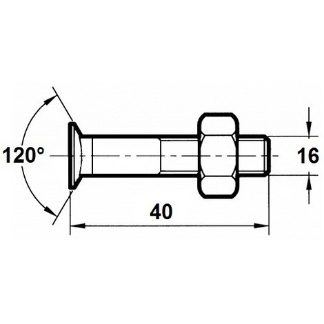VITE X ARATRO TSPQST 16X40 PZ.50