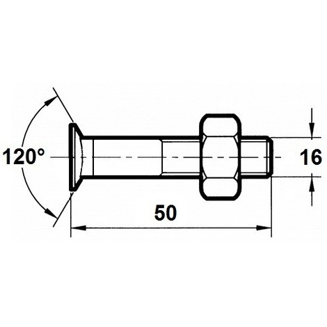 VITE X ARATRO TSPQST 16X50 PZ.50