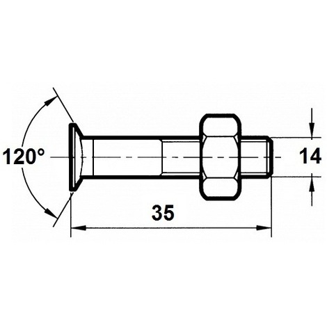VITE X ARATRO TSPQST 14X35 SX PZ.50