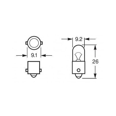 LAMPADA 12V 3 WATT BA9S PZ.10