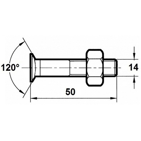 VITE X ARATRO TSPQST 14X50 PZ.50