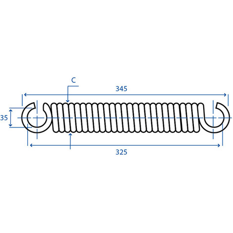 MOLLA ANCORA 10X345 PER ESTIRPATORE