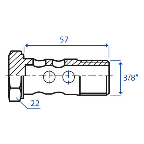 BOCCHETTONE 8 FORI 3/8