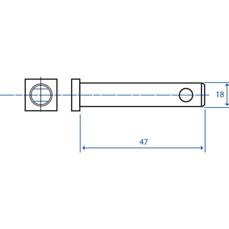 PERNO A TESTA QUADRA FIAT 18 X 47 PZ.5