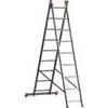 Scala  parallela  2  rampe  orange  2  marchetti - Alluminio  en  131  h.cm  240/400  pioli  2x  9