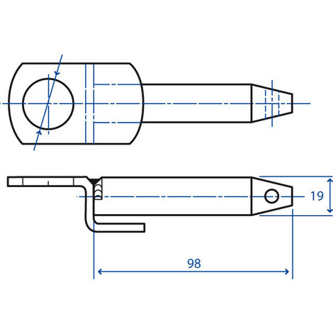 PERNO ATTACCO FIAT 1� D.19