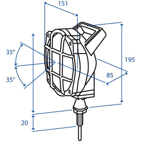 FARO ORIENT. GRIGLIA+INTERR.D.150