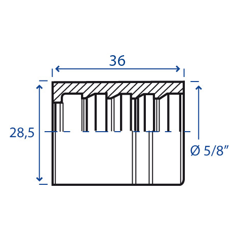 BOCCOLA TUBO SAE 100 R6-R7 5/8