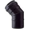 Gomito  pellet  45�  nero  opaco  save - Cm    8