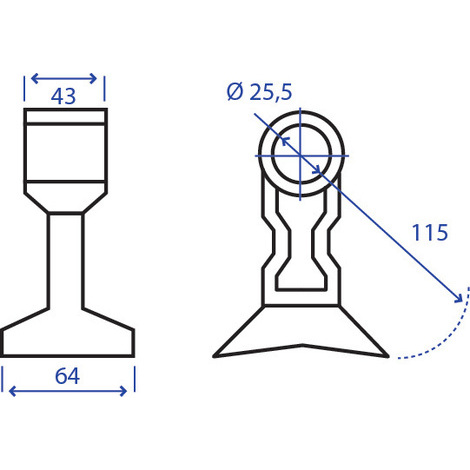 MAZZA DOPPIA 43X115X64 F.25,5