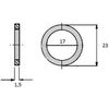RONDELLA RAME 17X23X1,5