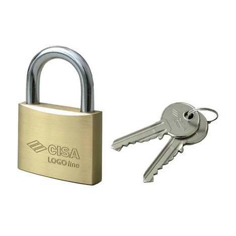 Lucchetto  21010  logo - Ottone  arco  cromato  chiavi  2  mm  60