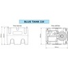 BLUE TANK - CISTERNA LT.220 24V CON ELETTROPOMPA, PISTOLA AUTOMATICA E CONTALITRI ELETTRONICO