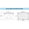BLUE TANK - CISTERNA LT.430 24V CON ELETTROPOMPA, PISTOLA AUTOMATICA E CONTALITRI ELETTRONICO