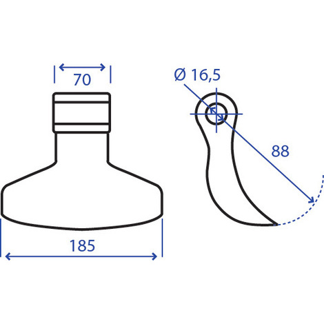 MAZZA 70X85X185 F.16,5