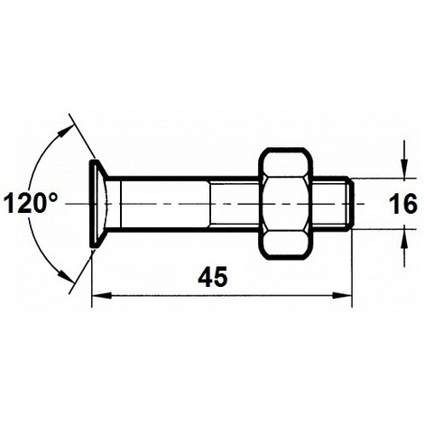 VITE X ARATRO TSPQST 16X45 DX PZ.50