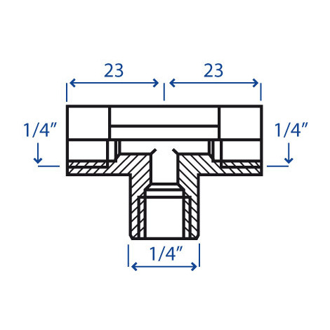 ADATTATORE T.F/F/F F.1/4