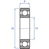 CUSCINETTO RADIALI 10X26 SP.8-6000 2RS