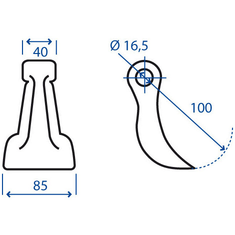 MAZZA 40X100X85 F.16,5