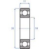 CUSCINETTO RADIALI 10X35 SP.11-6300 2RS