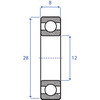 CUSCINETTO RADIALI 12X28 SP.8-6001 2RS