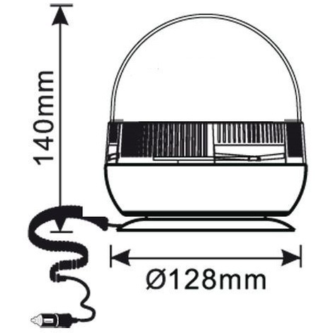 GIROFARO BASE MAGN. LED 12/24V
